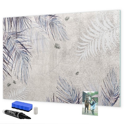 Pizarra borrable de cristal con imanes Un elegante tablero para notas y fotos.