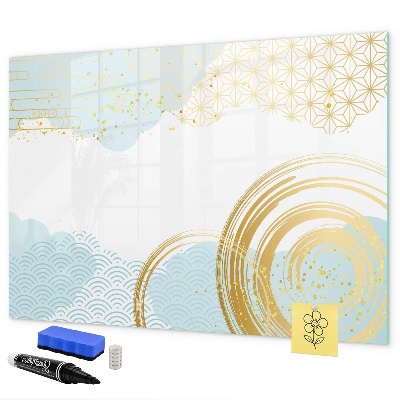 Pizarra magnética de pared con rotulador Tablero elegante para fotos y notas.