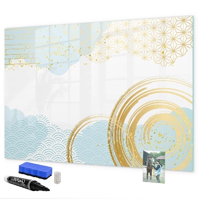 Pizarra magnética de pared con rotulador Tablero elegante para fotos y notas.