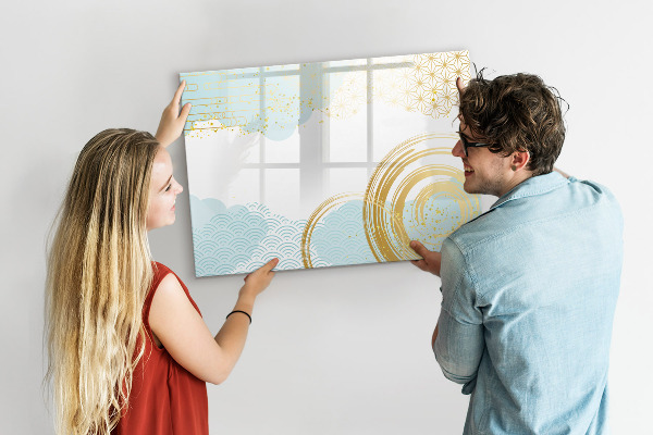 Pizarra magnética de pared con rotulador Tablero elegante para fotos y notas.