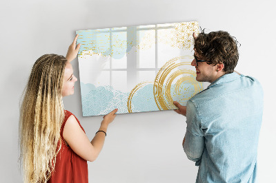Pizarra magnética de pared con rotulador Tablero elegante para fotos y notas.