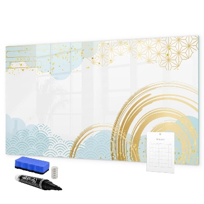 Pizarra magnética de pared con rotulador Tablero elegante para fotos y notas.