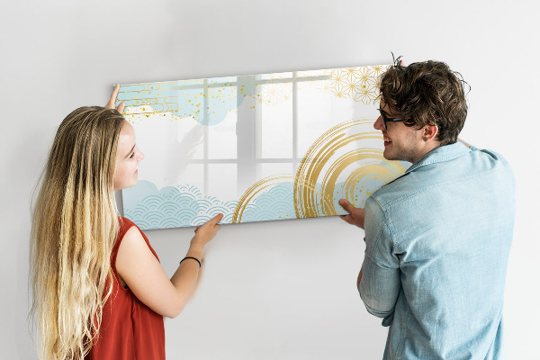 Pizarra magnética de pared con rotulador Tablero elegante para fotos y notas.