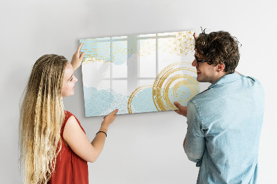 Pizarra magnética de pared con rotulador Tablero elegante para fotos y notas.