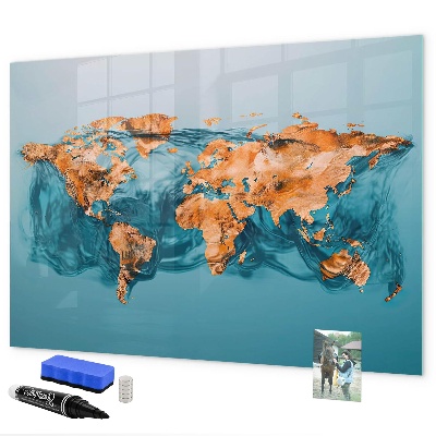 Pizarra magnética de pared con rotulador Un mundo interactivo con fotos personales