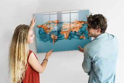 Pizarra magnética de pared con rotulador Un mundo interactivo con fotos personales
