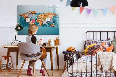 Pizarra magnética de pared con rotulador Un mundo interactivo con fotos personales