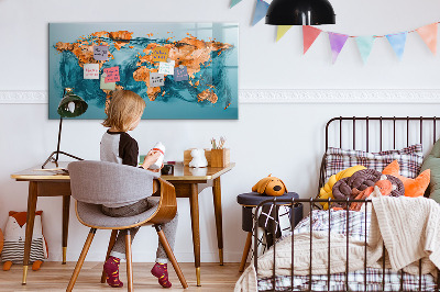 Pizarra magnética de pared con rotulador Un mundo interactivo con fotos personales