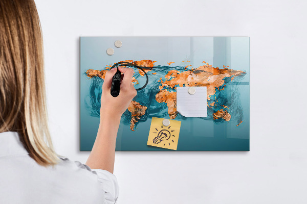 Pizarra magnética de pared con rotulador Un mundo interactivo con fotos personales