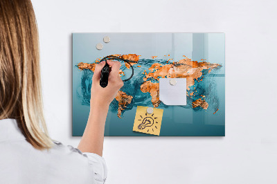 Pizarra magnética de pared con rotulador Un mundo interactivo con fotos personales