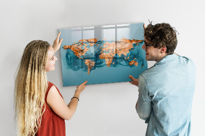 Pizarra magnética de pared con rotulador Un mundo interactivo con fotos personales