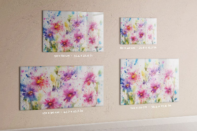 Pizarra magnética de pared con rotulador Un tablero colorido para fotos y notas.