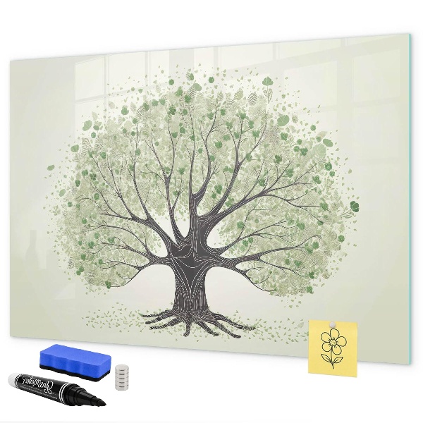 Pizarra magnética de pared con rotulador Árbol de los recuerdos con fotos personales