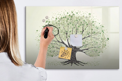 Pizarra magnética de pared con rotulador Árbol de los recuerdos con fotos personales