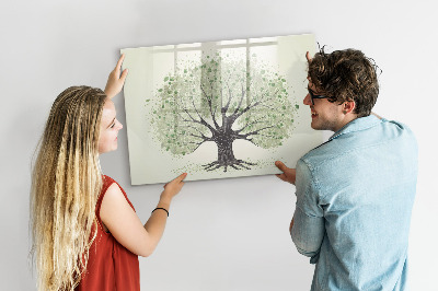 Pizarra magnética de pared con rotulador Árbol de los recuerdos con fotos personales