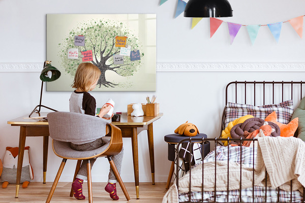 Pizarra magnética de pared con rotulador Árbol de los recuerdos con fotos personales