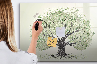 Pizarra magnética de pared con rotulador Árbol de los recuerdos con fotos personales