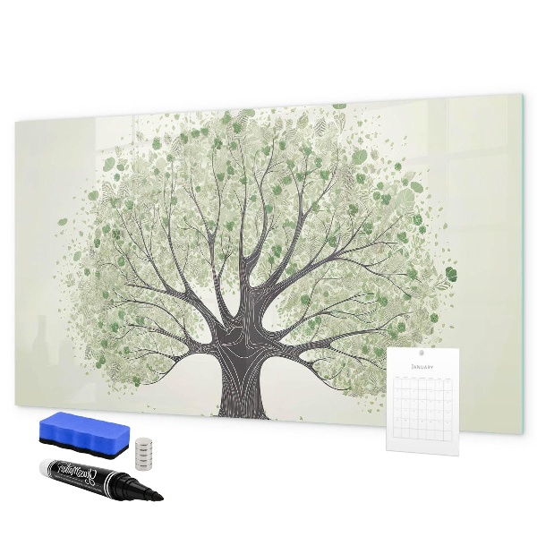Pizarra magnética de pared con rotulador Árbol de los recuerdos con fotos personales
