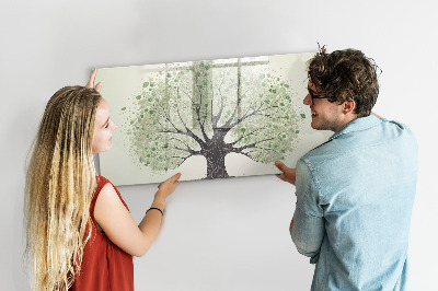 Pizarra magnética de pared con rotulador Árbol de los recuerdos con fotos personales