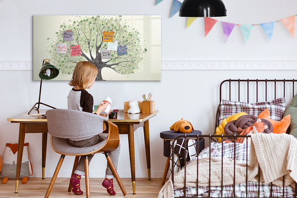 Pizarra magnética de pared con rotulador Árbol de los recuerdos con fotos personales