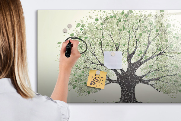Pizarra magnética de pared con rotulador Árbol de los recuerdos con fotos personales