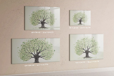 Pizarra magnética de pared con rotulador Árbol de los recuerdos con fotos personales
