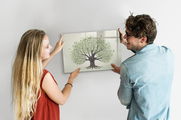 Pizarra magnética de pared con rotulador Árbol de los recuerdos con fotos personales