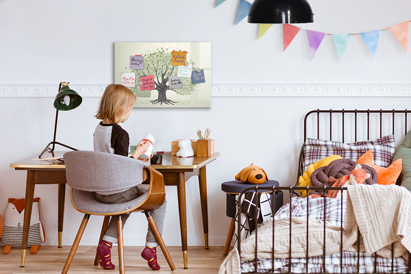 Pizarra magnética de pared con rotulador Árbol de los recuerdos con fotos personales