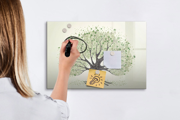 Pizarra magnética de pared con rotulador Árbol de los recuerdos con fotos personales