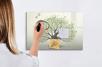 Pizarra magnética de pared con rotulador Árbol de los recuerdos con fotos personales