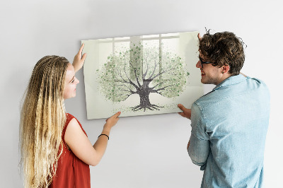 Pizarra magnética de pared con rotulador Árbol de los recuerdos con fotos personales