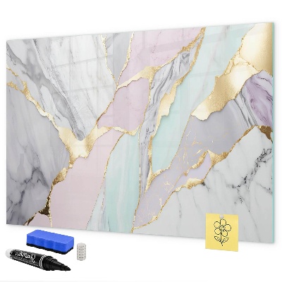 Pizarra magnética de pared con rotulador Tablero moderno para notas y fotos