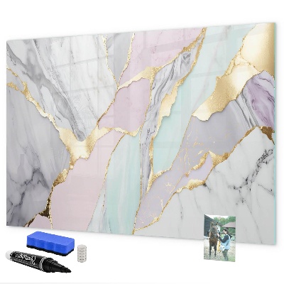 Pizarra magnética de pared con rotulador Tablero moderno para notas y fotos