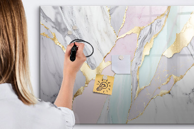 Pizarra magnética de pared con rotulador Tablero moderno para notas y fotos