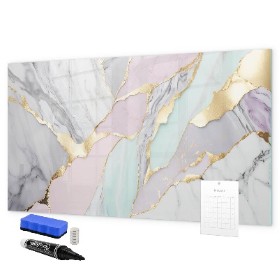 Pizarra magnética de pared con rotulador Tablero moderno para notas y fotos