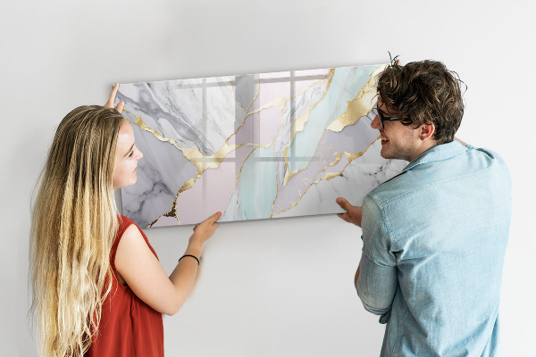 Pizarra magnética de pared con rotulador Tablero moderno para notas y fotos