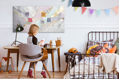 Pizarra magnética de pared con rotulador Tablero moderno para notas y fotos