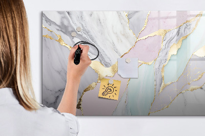 Pizarra magnética de pared con rotulador Tablero moderno para notas y fotos