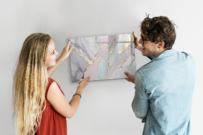 Pizarra magnética de pared con rotulador Tablero moderno para notas y fotos