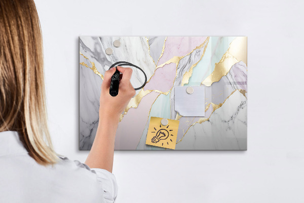 Pizarra magnética de pared con rotulador Tablero moderno para notas y fotos