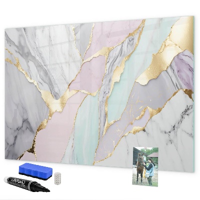 Pizarra magnética de pared con rotulador Tablero moderno para notas y fotos
