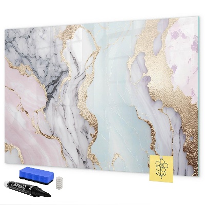 Pizarra borrable de cristal con imanes Un elegante tablero para notas y fotos.