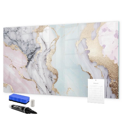 Pizarra borrable de cristal con imanes Un elegante tablero para notas y fotos.