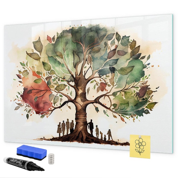 Pizarra magnética de pared con rotulador Árbol de los recuerdos con fotos personales