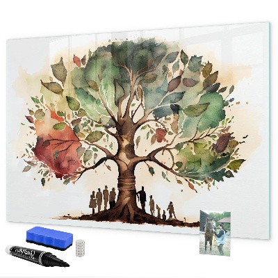 Pizarra magnética de pared con rotulador Árbol de los recuerdos con fotos personales