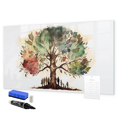 Pizarra magnética de pared con rotulador Árbol de los recuerdos con fotos personales
