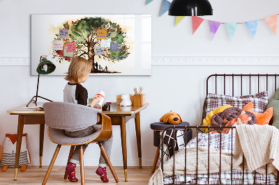 Pizarra magnética de pared con rotulador Árbol de los recuerdos con fotos personales