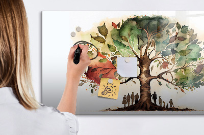 Pizarra magnética de pared con rotulador Árbol de los recuerdos con fotos personales