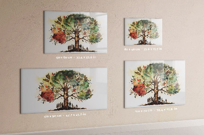 Pizarra magnética de pared con rotulador Árbol de los recuerdos con fotos personales