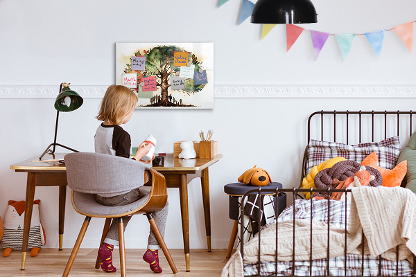 Pizarra magnética de pared con rotulador Árbol de los recuerdos con fotos personales